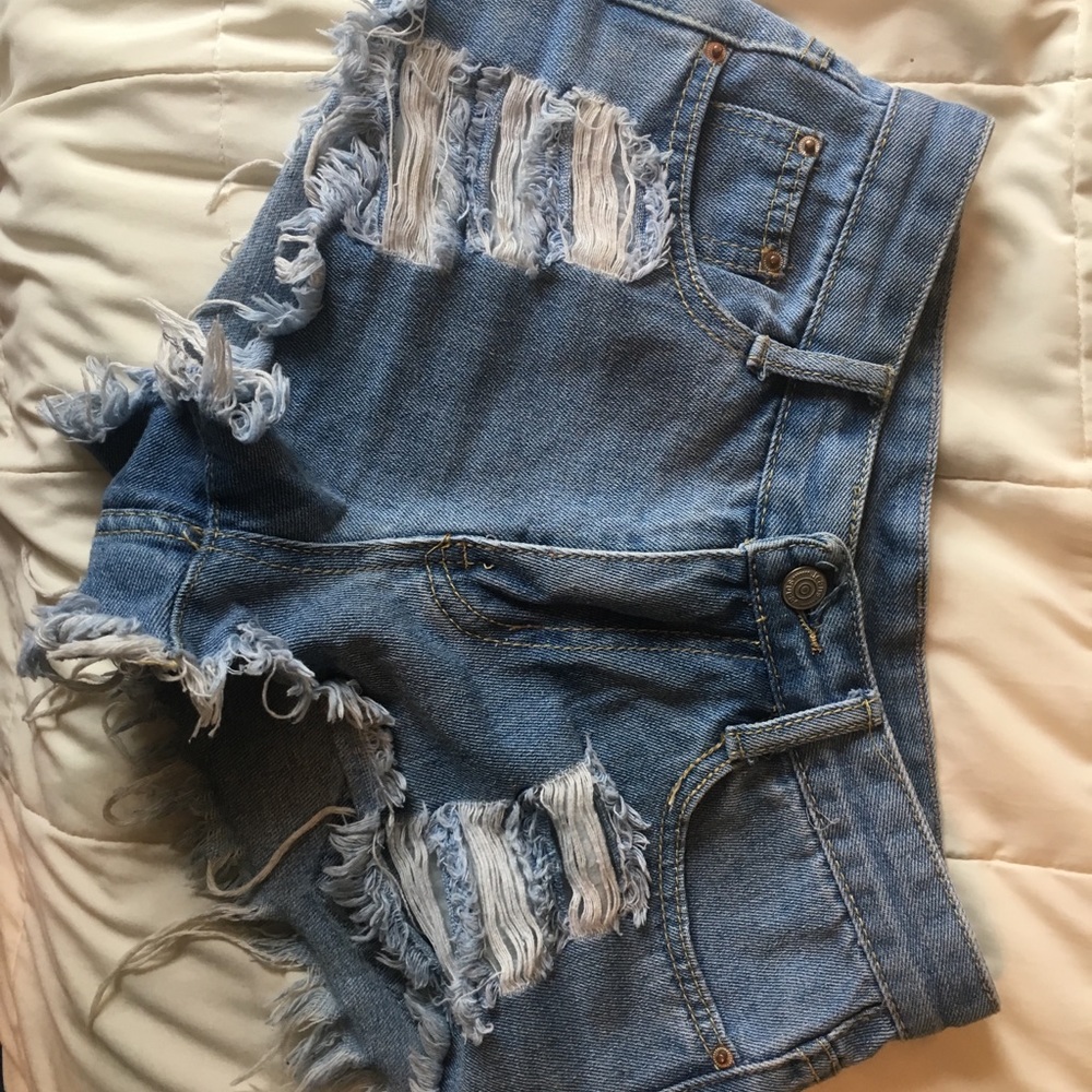 denim shorts